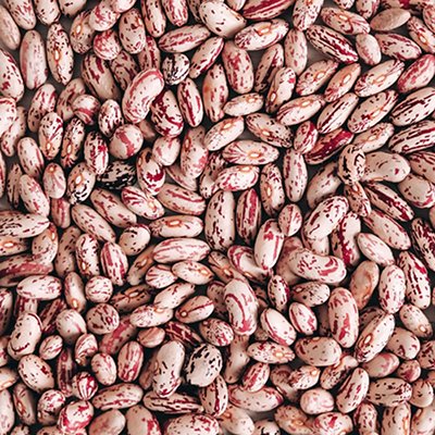 Dry beans as a background texture. Top view. Copy, empty space for text