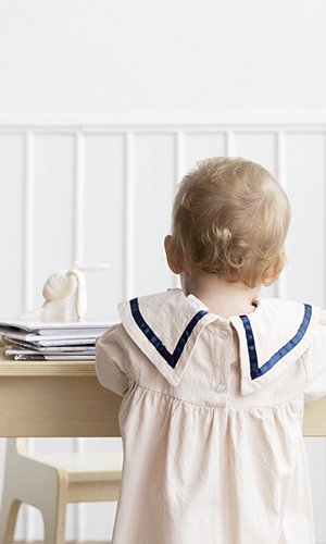 Toddler playing in her play room