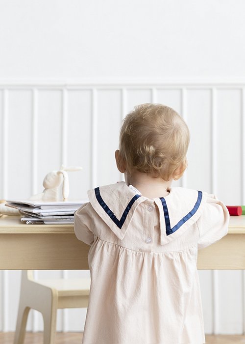 Toddler playing in her play room